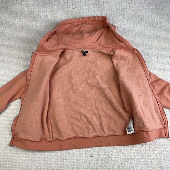 True religion Womens Sz XS Foil Silver Logo Buddha Full Zip Hoodie Pink - Picture 11 of 16